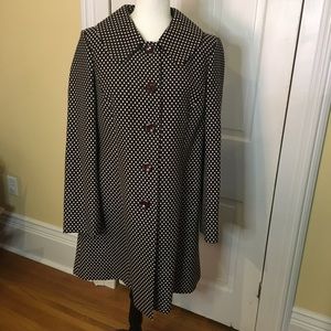 Ann Taylor chocolate brown checkered jacket